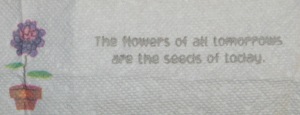 Seeds Flowers Tomorrow Quote A